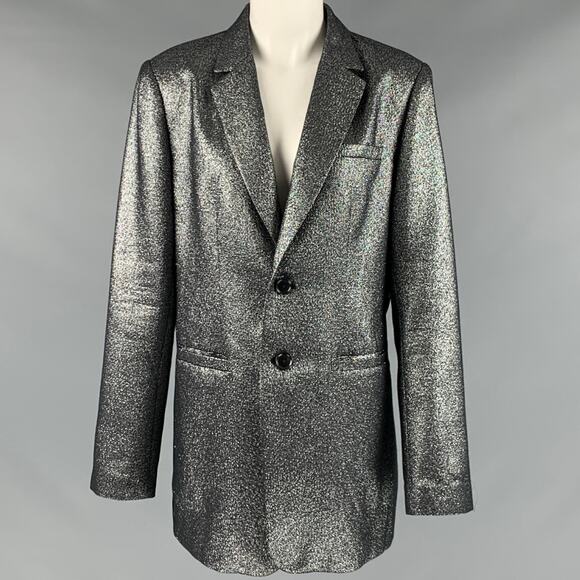 JOIE Size M Silver Polyester Blend Metallic Jacket - Picture 1 of 6